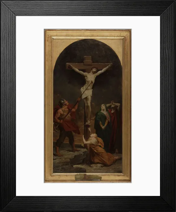 Framed Print : Esquisse pour l'église Saint-Louis-en-l'Ile : Le Christ en Croix, 1874. Creator: Jules-Joseph Dauban Framed Print : Esquisse pour l'église Saint-Louis-en-l'Ile : Le Christ en Croix, 1874. Creator: Jules-Joseph Dauban