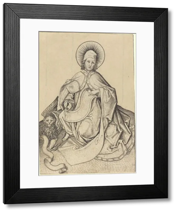 Framed Print : Saint Mark, c. 1460 / 1465. Creator: Master ES Framed Print : Saint Mark, c. 1460 / 1465. Creator: Master ES