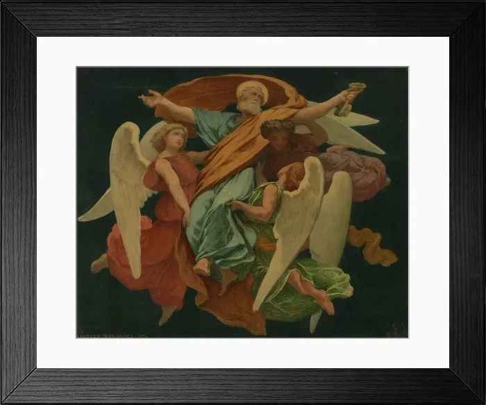 Framed Print : Esquisse pour l'église de Charenton-le-Pont : Glorification de saint Pierre, 1874. Creator: Léopold Durangel Framed Print : Esquisse pour l'église de Charenton-le-Pont : Glorification de saint Pierre, 1874. Creator: Léopold Durangel