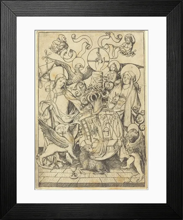 Framed Print : Coat of Arms of the Passion, c. 1455 / 1460. Creator: Master ES Framed Print : Coat of Arms of the Passion, c. 1455 / 1460. Creator: Master ES