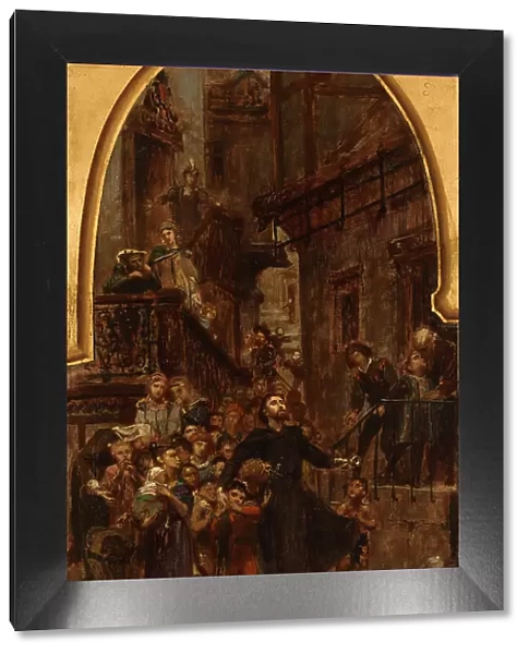 Esquisse pour l'église Saint-Merry : Saint François-Xavier parcourant les rues de Goa... 1874. Creator: Pierre-Paul-Leon Glaize