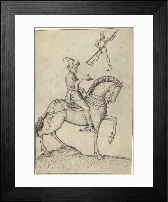 Framed Print : The Knight of Men, 1463. Creator: Master ES Framed Print : The Knight of Men, 1463. Creator: Master ES