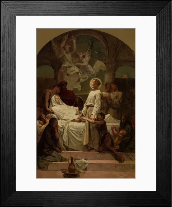 Framed Print : Esquisse pour l'église Saint-Augustin : La mort de sainte Monique, 1874. Creator: Diogene Ulyssee Napoleon Maillart Framed Print : Esquisse pour l'église Saint-Augustin : La mort de sainte Monique, 1874. Creator: Diogene Ulyssee Napoleon Maillart