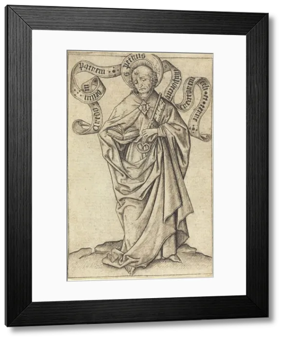 Framed Print : Saint Peter, c. 1450 / 1460. Creator: Master ES Framed Print : Saint Peter, c. 1450 / 1460. Creator: Master ES