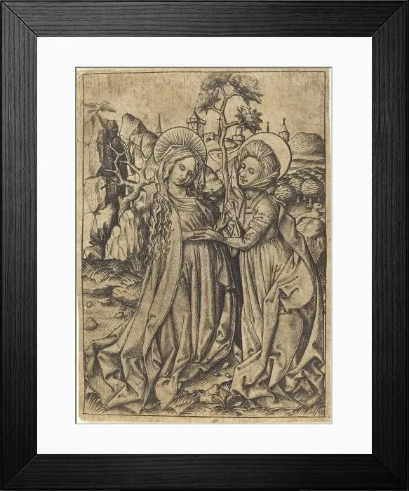 Framed Print : The Visitation, c. 1450 / 1460. Creator: Master ES Framed Print : The Visitation, c. 1450 / 1460. Creator: Master ES