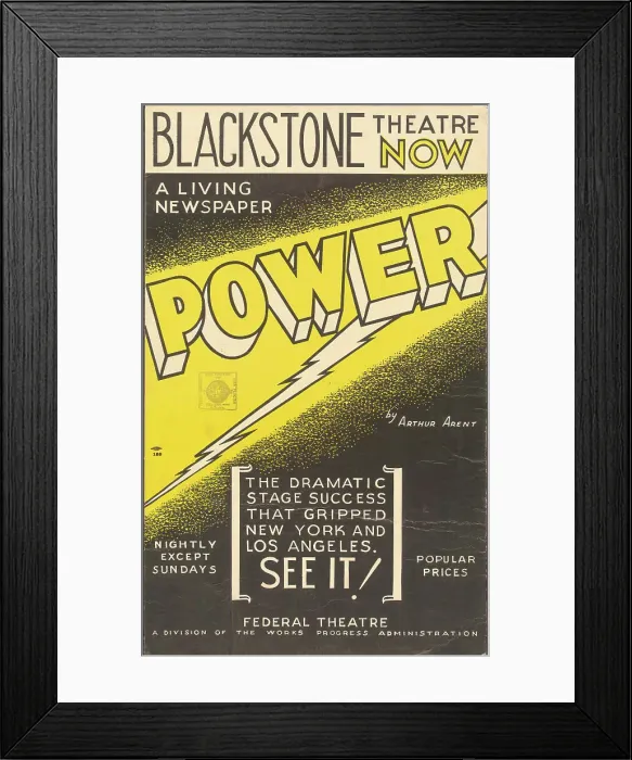 Framed Print : Poster from Chicago production of Power (Blackstone Theatre), [193-]. Creator: Unknown