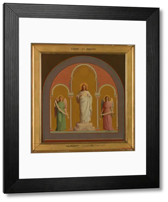 Framed Print : Sketch for the Saint-Joseph church (11th arrondissement of Paris): the Sacred Heart, 1874. Creator: Savinien Petit Framed Print : Sketch for the Saint-Joseph church (11th arrondissement of Paris): the Sacred Heart, 1874. Creator: Savinien Petit
