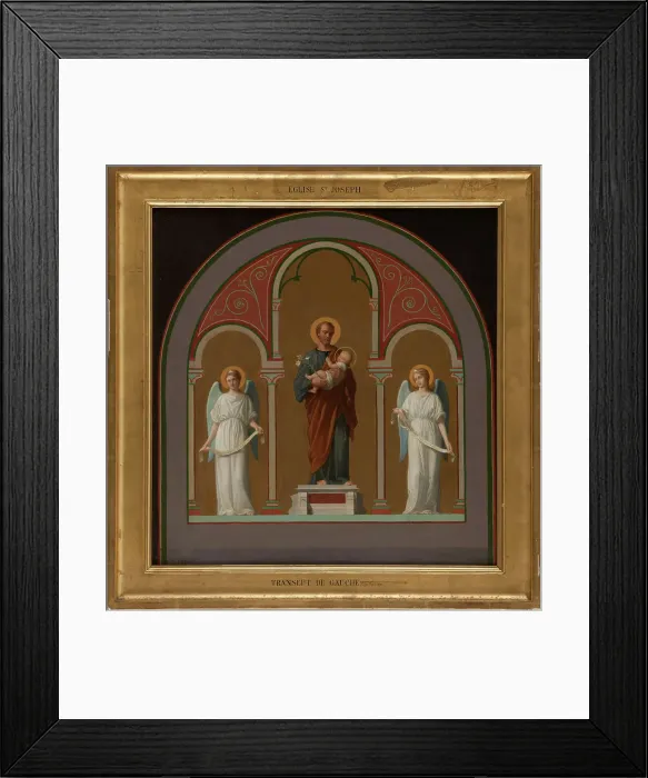 Framed Print : Sketch for the Saint-Joseph church: Saint Joseph, 1874. Creator: Pierre-Auguste Pichon Framed Print : Sketch for the Saint-Joseph church: Saint Joseph, 1874. Creator: Pierre-Auguste Pichon