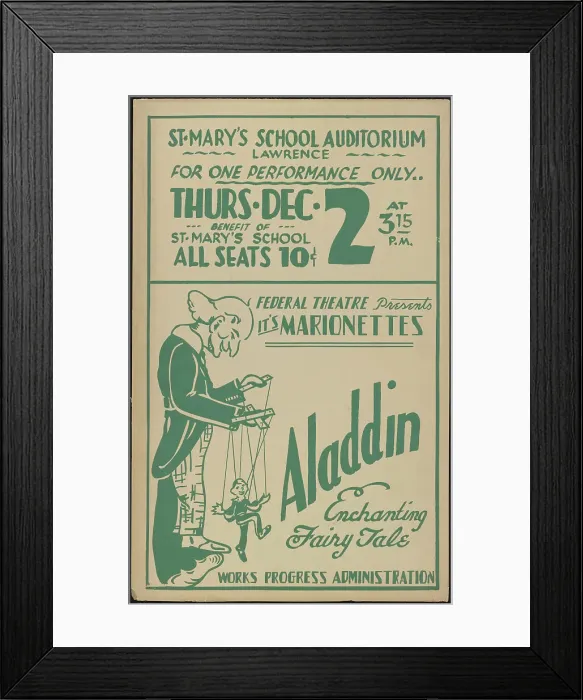 Framed Print : Aladdin, [193-]. Creator: Unknown