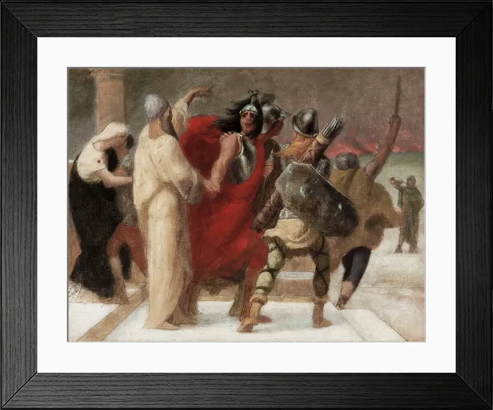 Framed Print : Esquisse pour la salle des mariages de la mairie du 13ème arrondissement : Vertus civiques. 1878. Creator: Gustave Boulanger Framed Print : Esquisse pour la salle des mariages de la mairie du 13ème arrondissement : Vertus civiques. 1878. Creator: Gustave Boulanger