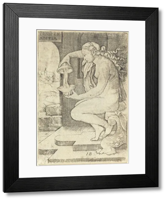 Framed Print : Temperantia (Temperance), c. 1525. Creator: Master I. B Framed Print : Temperantia (Temperance), c. 1525. Creator: Master I. B
