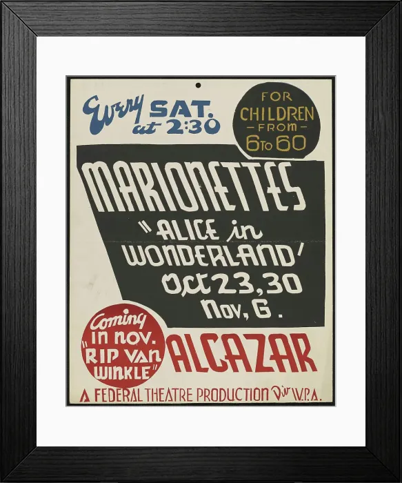 Framed Print : Alice in Wonderland, [193-]. Creator: Unknown