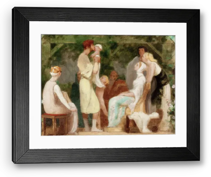Framed Print : Esquisse pour la salle des mariages de la mairie du 13ème arrondissement : Vertus civiques. 1878. Creator: Gustave Boulanger Framed Print : Esquisse pour la salle des mariages de la mairie du 13ème arrondissement : Vertus civiques. 1878. Creator: Gustave Boulanger