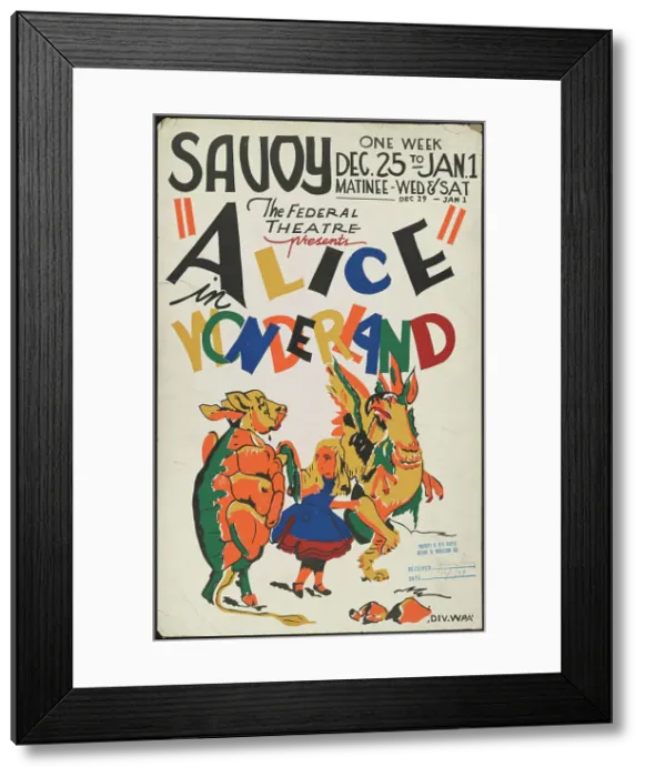Framed Print : Alice in Wonderland, [193-]. Creator: Unknown