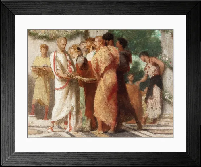Framed Print : Esquisse pour la salle des mariages de la mairie du 13ème arrondissement : Vertus civiques. 1878. Creator: Gustave Boulanger Framed Print : Esquisse pour la salle des mariages de la mairie du 13ème arrondissement : Vertus civiques. 1878. Creator: Gustave Boulanger