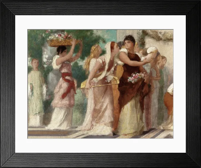 Framed Print : Esquisse pour la salle des mariages de la mairie du 13ème arrondissement : Vertus civiques. 1878. Creator: Gustave Boulanger Framed Print : Esquisse pour la salle des mariages de la mairie du 13ème arrondissement : Vertus civiques. 1878. Creator: Gustave Boulanger