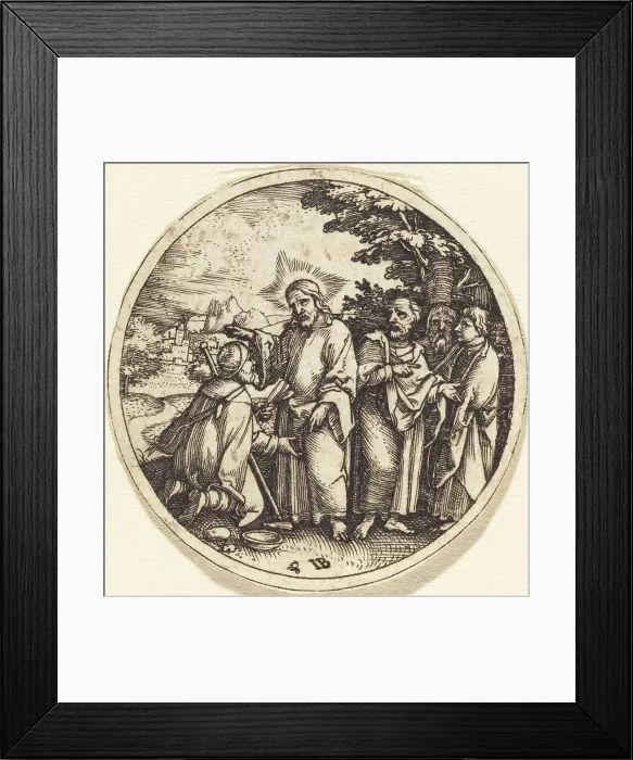Framed Print : Christ Consoling the Centurion. Creator: Master I. B Framed Print : Christ Consoling the Centurion. Creator: Master I. B