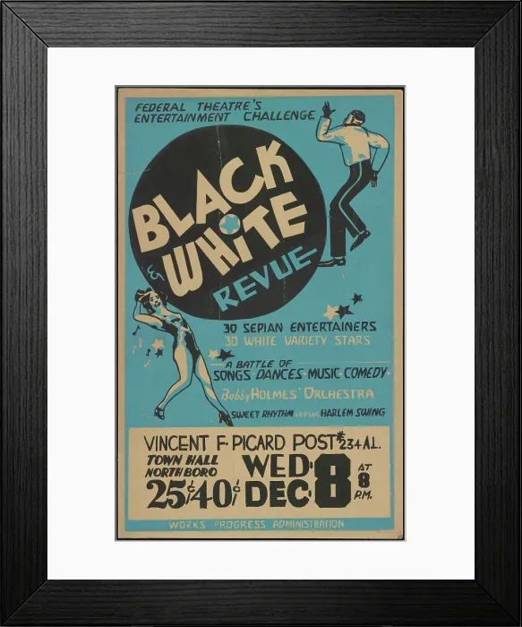 Framed Print : Black and White Revue, [193-]. Creator: Unknown