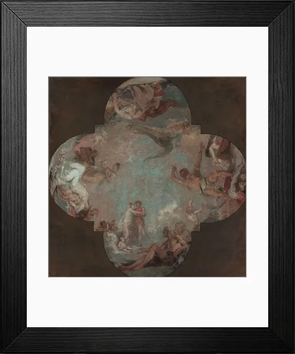Framed Print : Esquisse pour le plafond de la salle des mariages de la mairie du 4ème : Le Mariage, 1878. Creator: Fernand Cormon Framed Print : Esquisse pour le plafond de la salle des mariages de la mairie du 4ème : Le Mariage, 1878. Creator: Fernand Cormon