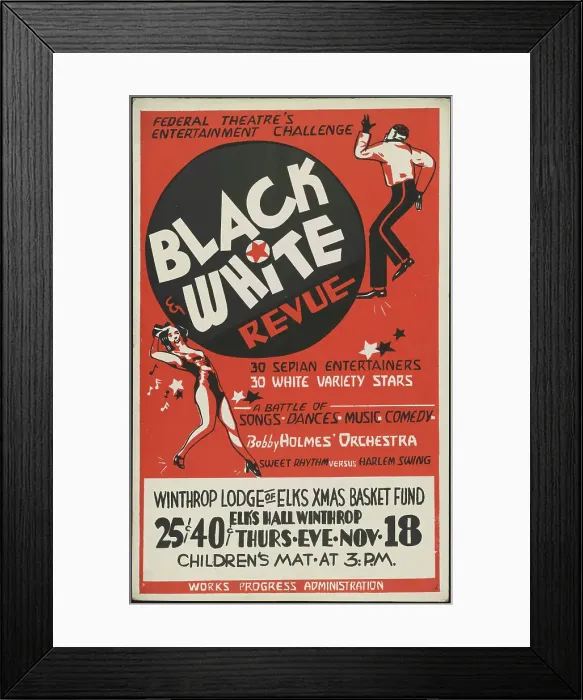 Framed Print : Black and White Revue, [193-]. Creator: Unknown