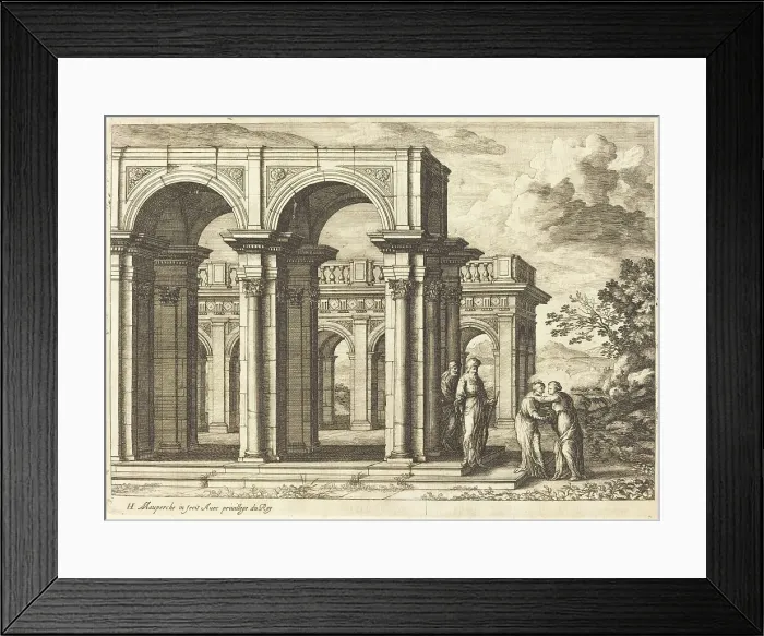 Framed Print : Meeting of Mary and Elizabeth. Creator: Henri Mauperché Framed Print : Meeting of Mary and Elizabeth. Creator: Henri Mauperché