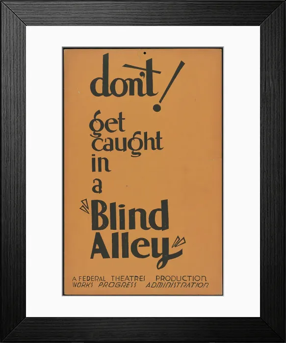 Framed Print : Blind Alley, [193-]. Creator: Unknown