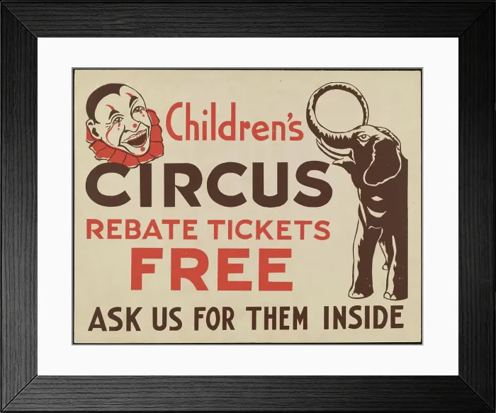 Framed Print : Circus, [193-]. Creator: Unknown