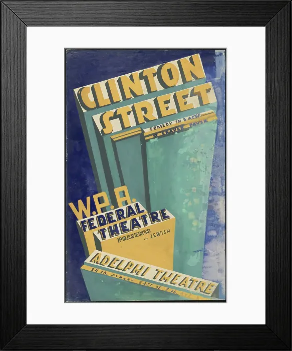 Framed Print : Clinton Street, [193-]. Creator: Unknown