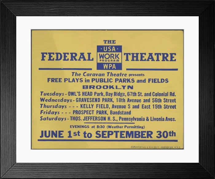 Framed Print : Caravan Theatre, [193-]. Creator: Unknown