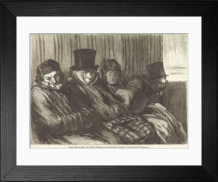 Framed Print : Train de plaisir, 1862. Creator: Charles Maurand Framed Print : Train de plaisir, 1862. Creator: Charles Maurand