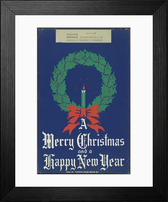 Framed Print : A Merry Christmas and a Happy New Year, [193-]. Creator: Unknown