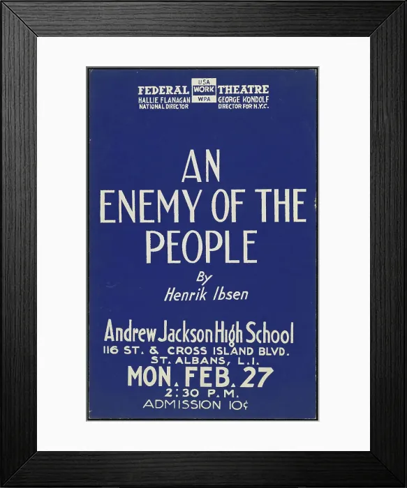 Framed Print : An Enemy of the People, [193-]. Creator: Unknown