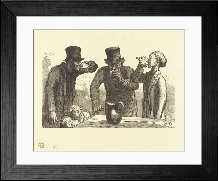 Framed Print : Physiologie du Buveur: ls quatre ages, 1862. Creator: Charles Maurand Framed Print : Physiologie du Buveur: ls quatre ages, 1862. Creator: Charles Maurand