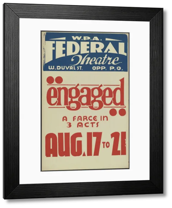 Framed Print : Engaged, [193-]. Creator: Unknown