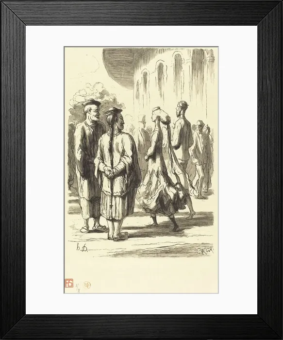 Framed Print : Exposition universelle: Quel sont les plus Chinois?, 1867. Creator: Charles Maurand Framed Print : Exposition universelle: Quel sont les plus Chinois?, 1867. Creator: Charles Maurand