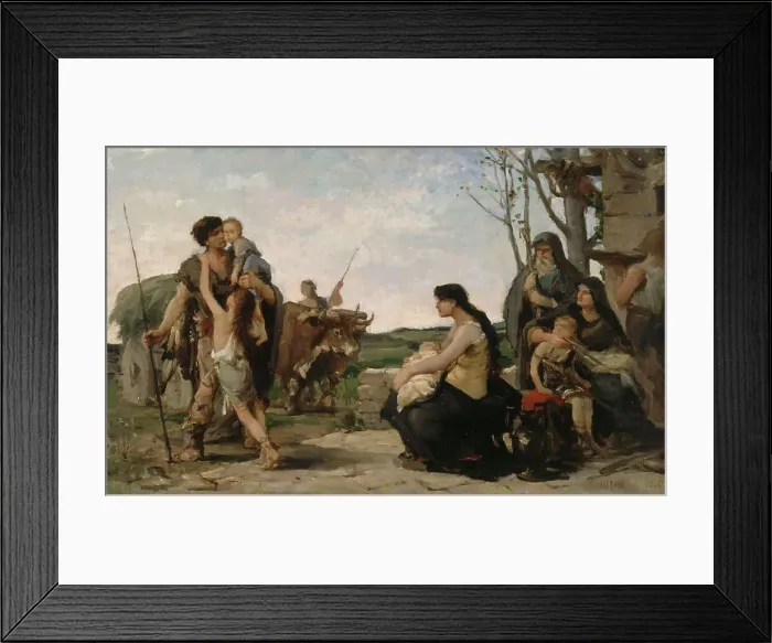 Framed Print : Sketch for the salle des mariages (wedding hall) of the town hall...Family, 1880. Creator: Moreau De Tours Framed Print : Sketch for the salle des mariages (wedding hall) of the town hall...Family, 1880. Creator: Moreau De Tours