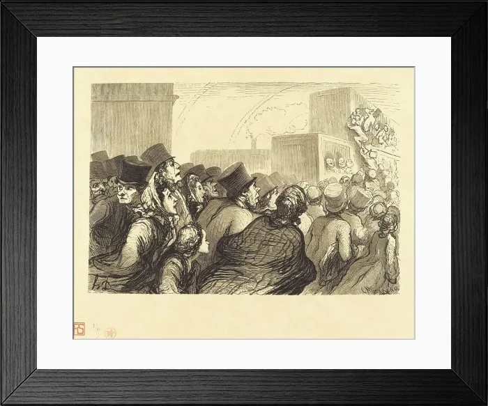 Framed Print : Les Voyageurs du dimanche, 1862. Creator: Charles Maurand Framed Print : Les Voyageurs du dimanche, 1862. Creator: Charles Maurand