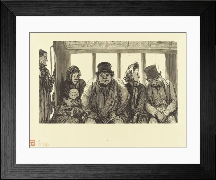 Framed Print : Interieur d'un omnibus, 1864. Creator: Charles Maurand Framed Print : Interieur d'un omnibus, 1864. Creator: Charles Maurand