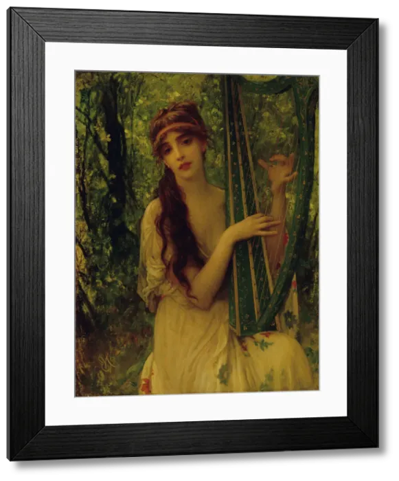 Framed Print : La musique (Agathe Calmel), 1882. Creator: Antoine Auguste Ernest Hebert Framed Print : La musique (Agathe Calmel), 1882. Creator: Antoine Auguste Ernest Hebert