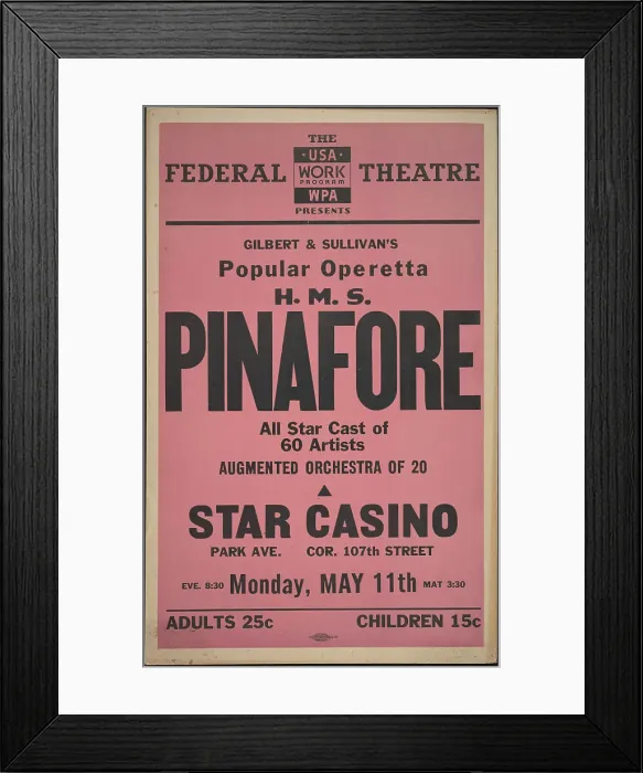 Framed Print : H.M.S. Pinafore, New York, [193-]. Creator: Unknown