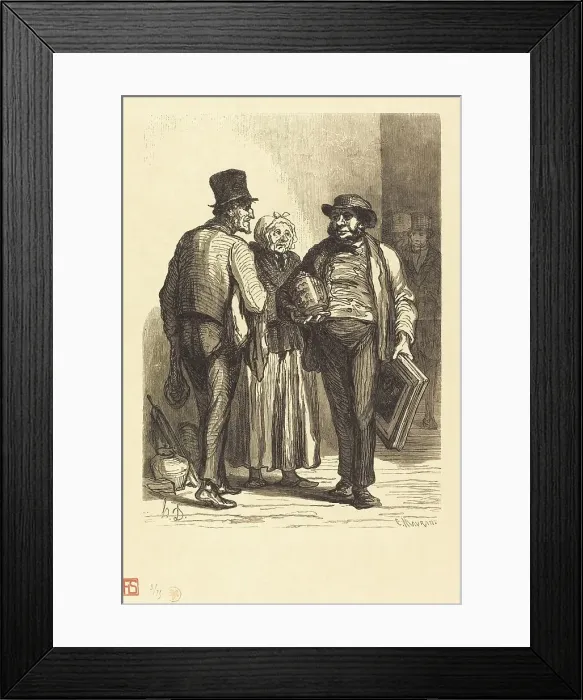 Framed Print : L'Hotel des Commissaires-priseurs: Les Marchands, 1863. Creator: Charles Maurand Framed Print : L'Hotel des Commissaires-priseurs: Les Marchands, 1863. Creator: Charles Maurand