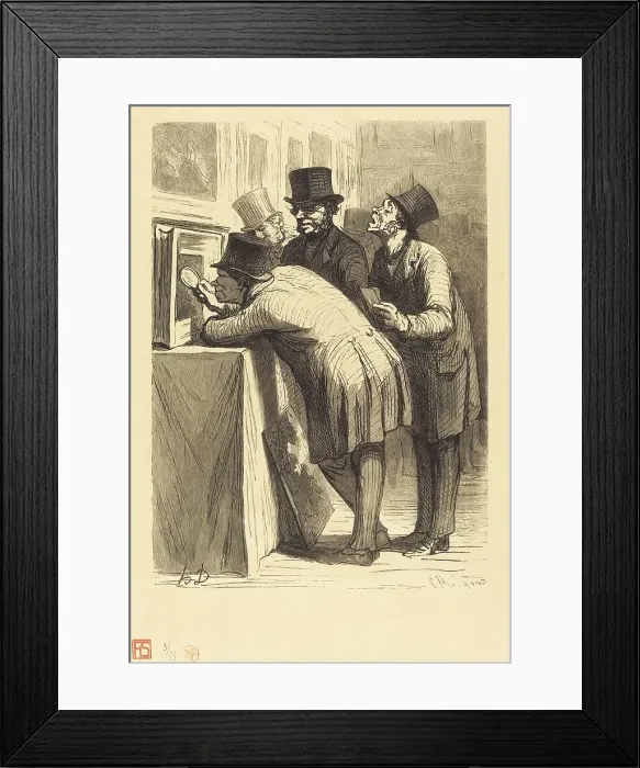 Framed Print : L'Hotel des ventes: L'Amateur, 1863. Creator: Charles Maurand Framed Print : L'Hotel des ventes: L'Amateur, 1863. Creator: Charles Maurand