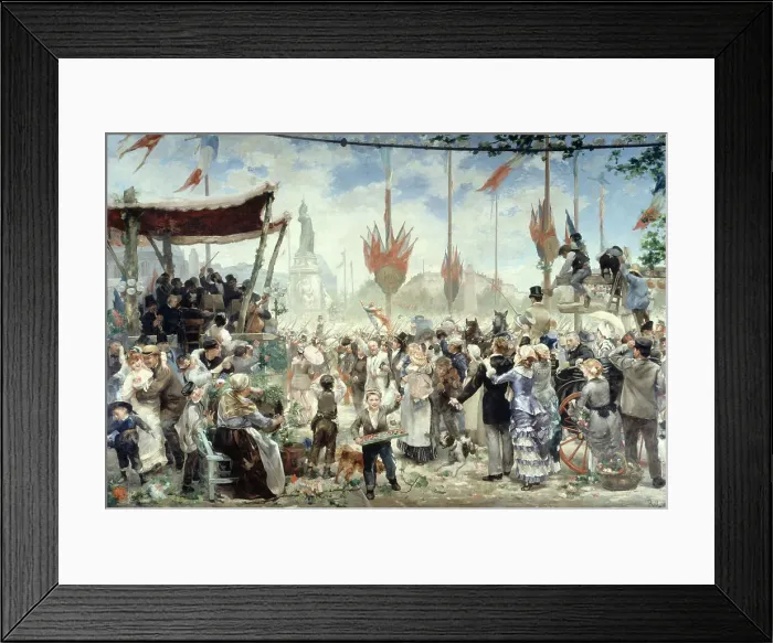 Framed Print : 14 Juillet 1880, inauguration du monument à la République, 1882. Creator: Alfred Philippe Roll Framed Print : 14 Juillet 1880, inauguration du monument à la République, 1882. Creator: Alfred Philippe Roll
