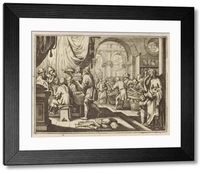 Framed Print : Feeding the Hungry. Creator: Conrad Meyer