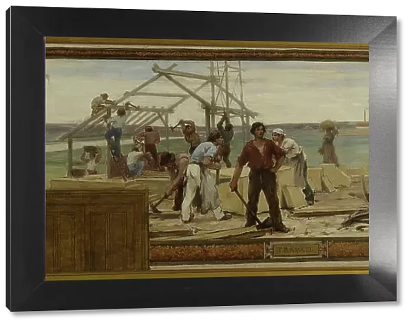 Esquisse pour la mairie de Saint Maur-des-Fossés: Famille et Travail, 1883. Creator: Paul Albert Baudouin