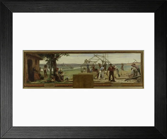 Framed Print : Esquisse pour la mairie de Saint Maur-des-Fossés: Famille et Travail, 1883. Creator: Paul Albert Baudouin Framed Print : Esquisse pour la mairie de Saint Maur-des-Fossés: Famille et Travail, 1883. Creator: Paul Albert Baudouin