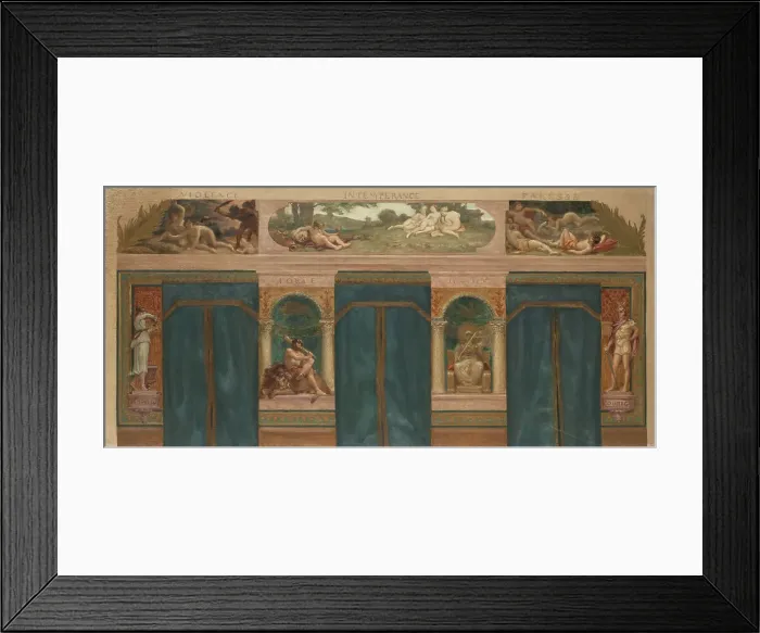 Framed Print : Esquisse pour la mairie de Saint-Maur-des-Fossés : Les Vertus opposées aux Vices... 1883. Creator: Paul Milliet Framed Print : Esquisse pour la mairie de Saint-Maur-des-Fossés : Les Vertus opposées aux Vices... 1883. Creator: Paul Milliet