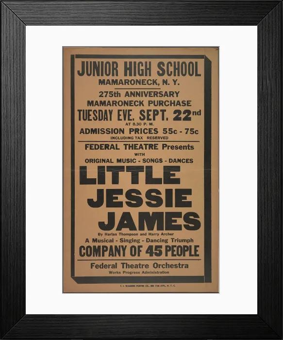 Framed Print : Little Jessie James, [193-]. Creator: Unknown