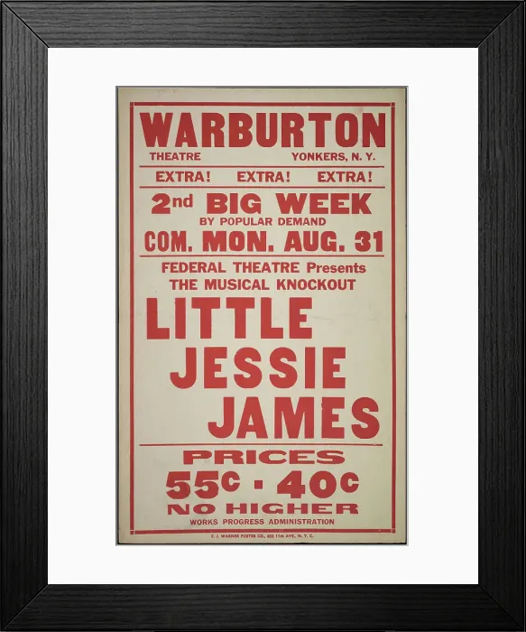 Framed Print : Little Jessie James, [193-]. Creator: Unknown