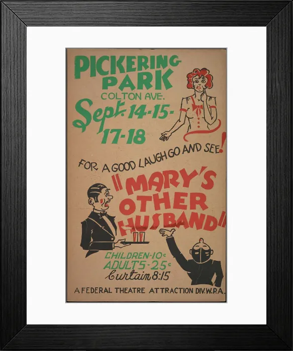 Framed Print : Mary's Other Husband, [193-]. Creator: Unknown